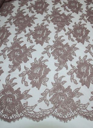 Кружево с напылением (о) темное-антико ш-90см Jean Bracq - в интернет-магазине тканей Тессутидея арт. 03-2966