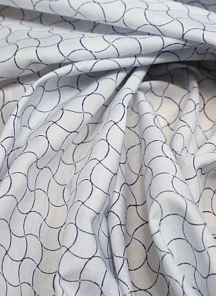 Сорочечная (н) стилизованная клетка на светло-голубом - в интернет-магазине тканей Тессутидея арт. 01-3556