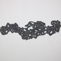 Аппликация макраме серая Scervino - итальянские ткани Тессутидея арт. F-2468