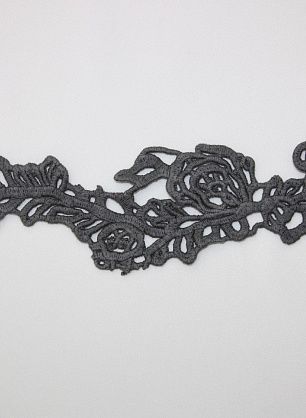 Аппликация макраме серая Scervino - в интернет-магазине тканей Тессутидея арт. F-2468