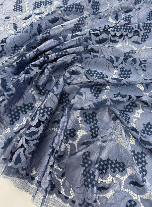 Кружевное полотно (н) сине-голубое - в интернет-магазине тканей Тессутидея арт. 03-7615