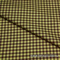 Сорочечная клетка (н) бордово-желтая ш-150см ETRO - итальянские ткани Тессутидея арт. 01-3107