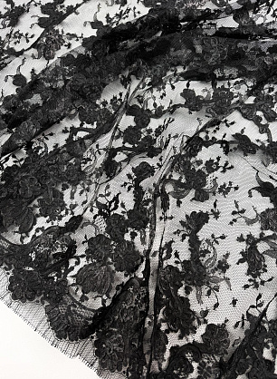 Кружевное полотно филькупе (о) черное - в интернет-магазине тканей Тессутидея арт. 03-7566