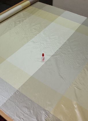 Тафта (н) коричнево-желтые полосы на бежевом - в интернет-магазине тканей Тессутидея арт. 02-3978