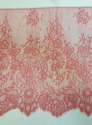 Кружевное полотно (о) красное Solstiss - в интернет-магазине тканей Тессутидея арт. 03-6629
