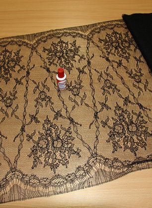 Кружевное полотно (о) черное Solstiss ш-52см - в интернет-магазине тканей Тессутидея арт. 03-1978