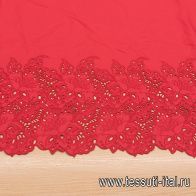 Шитье (о) красное - итальянские ткани Тессутидея арт. 01-6976