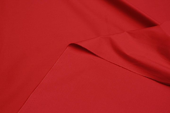 Сорочечная поплин стрейч (о) красная  - итальянские ткани Тессутидея арт. 01-7186