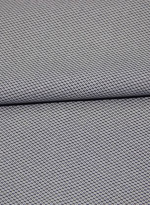 Сорочечная (н) бело-синий геометрический орнамент ш-150см - в интернет-магазине тканей Тессутидея арт. 01-3390