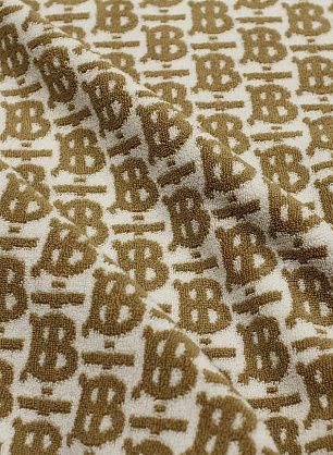 Хлопок махра (н) бежевый логотип на белом - в интернет-магазине тканей Тессутидея арт. 01-7997