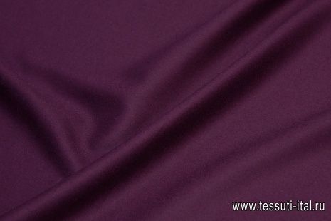 Костюмная двухслойная (о) баклажановая - итальянские ткани Тессутидея арт. 05-3820