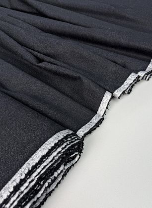 Костюмная шерсть+шелк (о) серо-черная - в интернет-магазине тканей Тессутидея арт. 05-5065