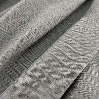Костюмная шерсть+полиамид (н) серо-белая елочка - итальянские ткани Тессутидея арт. 05-5179