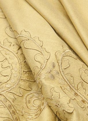 Искусственная замша (о) бежевая с вышивкой - в интернет-магазине тканей Тессутидея арт. 03-5005