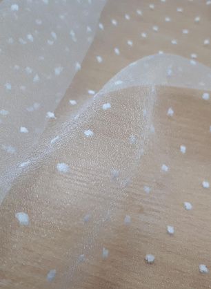Органза с люрексом (о) белая с вкраплениями - в интернет-магазине тканей Тессутидея арт. 03-5592