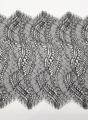 Кружево (о) черное ш-28см Jean Bracq - в интернет-магазине тканей Тессутидея арт. 03-5296