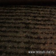 Трикотаж шерсть с шелком (о) коричневый с перьями - итальянские ткани Тессутидея арт. 15-0703