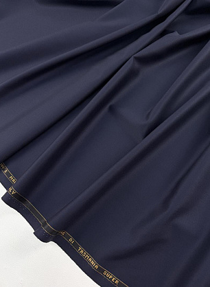 Костюмная шерсть (о) темно-синяя - в интернет-магазине тканей Тессутидея арт. 05-5312