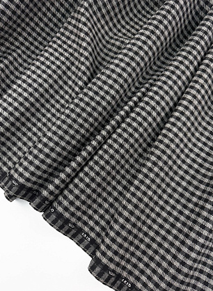 Костюмная шерсть (н) черно-бело-серая клетка - в интернет-магазине тканей Тессутидея арт. 05-5353