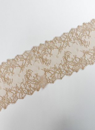 Кружево (о) бежевое ш-18см - в интернет-магазине тканей Тессутидея арт. 03-7598