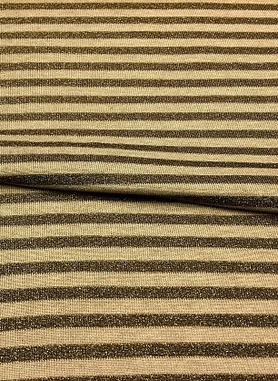 Трикотаж с люрексом (н) бежево-коричневая полоска - в интернет-магазине тканей Тессутидея арт. 13-1311