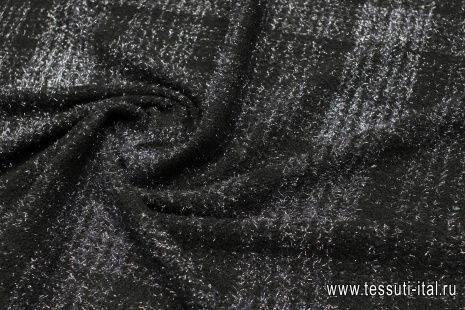 Шанель с люрексом (н) черно-синяя - итальянские ткани Тессутидея арт. 03-6988