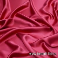 Шелк атлас (о) красный - итальянские ткани Тессутидея арт. 02-8475