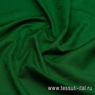 Костюмная (о) жаккардовый логотип на зеленом - итальянские ткани Тессутидея арт. 03-6965