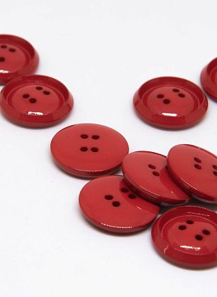 Пуговица пластик 4 прокола d-18мм терракотовая - в интернет-магазине тканей Тессутидея арт. F-4608