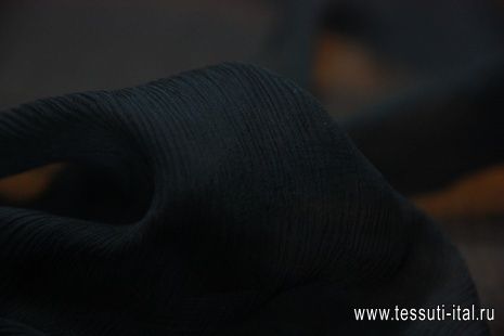 Шифон крэш (о) темно-синий ш-135см - итальянские ткани Тессутидея арт. 02-6342