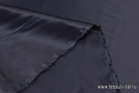 Подкладочная вискоза диагональ (о) черно-синяя  - итальянские ткани Тессутидея арт. 08-1200