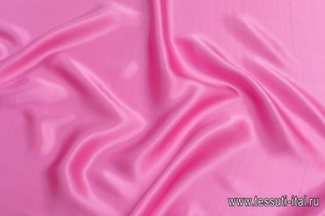Шелк атлас (о) ярко-розовый - итальянские ткани Тессутидея арт. 10-2346