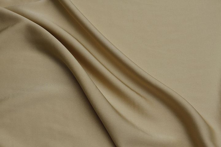 Шелк дабл стрейч (о) светло-бежевый - итальянские ткани Тессутидея арт. 10-4663
