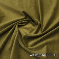 Ветльвет (о) оливковый - итальянские ткани Тессутидея арт. 01-7511