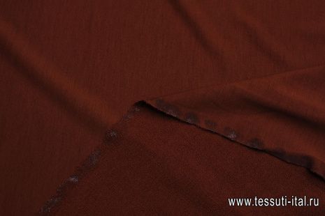 Футер шерсть 2х нитка (о) красно-коричневый - итальянские ткани Тессутидея арт. 15-1114