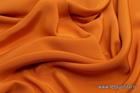 Шелк кади (о) оранжевый - итальянские ткани Тессутидея арт. 10-0611