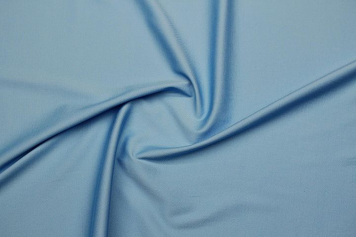 Хлопок пике стрейч (о) голубой - итальянские ткани Тессутидея арт. 01-7638