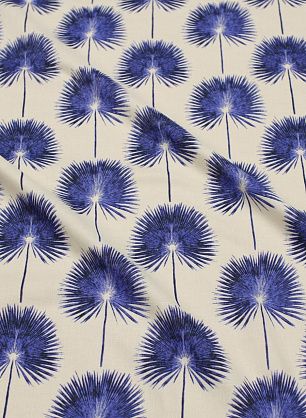 Сорочечная (н) синий рисунок на айвори - в интернет-магазине тканей Тессутидея арт. 01-7540