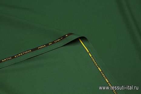 Костюмная стрейч дабл фэйс (о) темно-зеленая - итальянские ткани Тессутидея арт. 05-4584