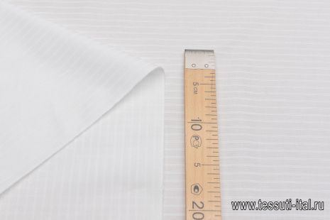 Сорочечная (о) белая полоска - итальянские ткани Тессутидея арт. 01-7057