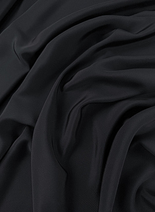 Крепдешин дабл (о) черный - в интернет-магазине тканей Тессутидея арт. 10-5147