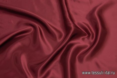Подкладочная вискоза диагональ (о) бордово-коричневая - итальянские ткани Тессутидея арт. 08-1201