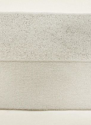 Подвяз с люрексом (о) серо-серебряный 10*65см  - итальянские ткани Тессутидея F-6902