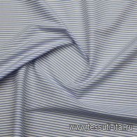 Сорочечная 140 г/м (н) бело-голубая полоска - итальянские ткани Тессутидея арт. 01-7658