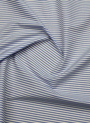 Сорочечная 140 г/м (н) бело-голубая полоска - в интернет-магазине тканей Тессутидея арт. 01-7658