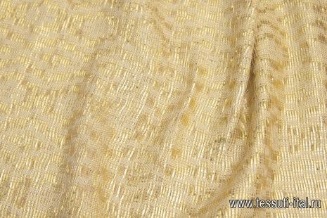 Жаккард ручной работы (н) бежево-золотой - итальянские ткани Тессутидея арт. 03-6612