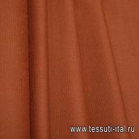 Костюмная фактурная стрейч (о) коричнево-оранжевая - итальянские ткани Тессутидея арт. 05-3774