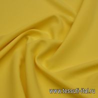 Плательная вискоза стрейч (о) ярко-желтая - итальянские ткани Тессутидея арт. 04-1639