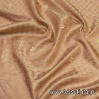 Подкладочная вискоза с люрексом (о) бежевая в стиле Max Mara - итальянские ткани Тессутидея арт. 08-1187