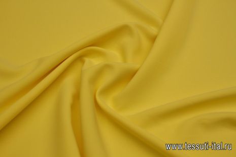 Плательная вискоза стрейч (о) ярко-желтая - итальянские ткани Тессутидея арт. 04-1639